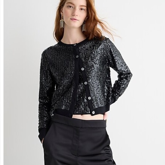 Jcrew Sequin Jackie cardigan sweater